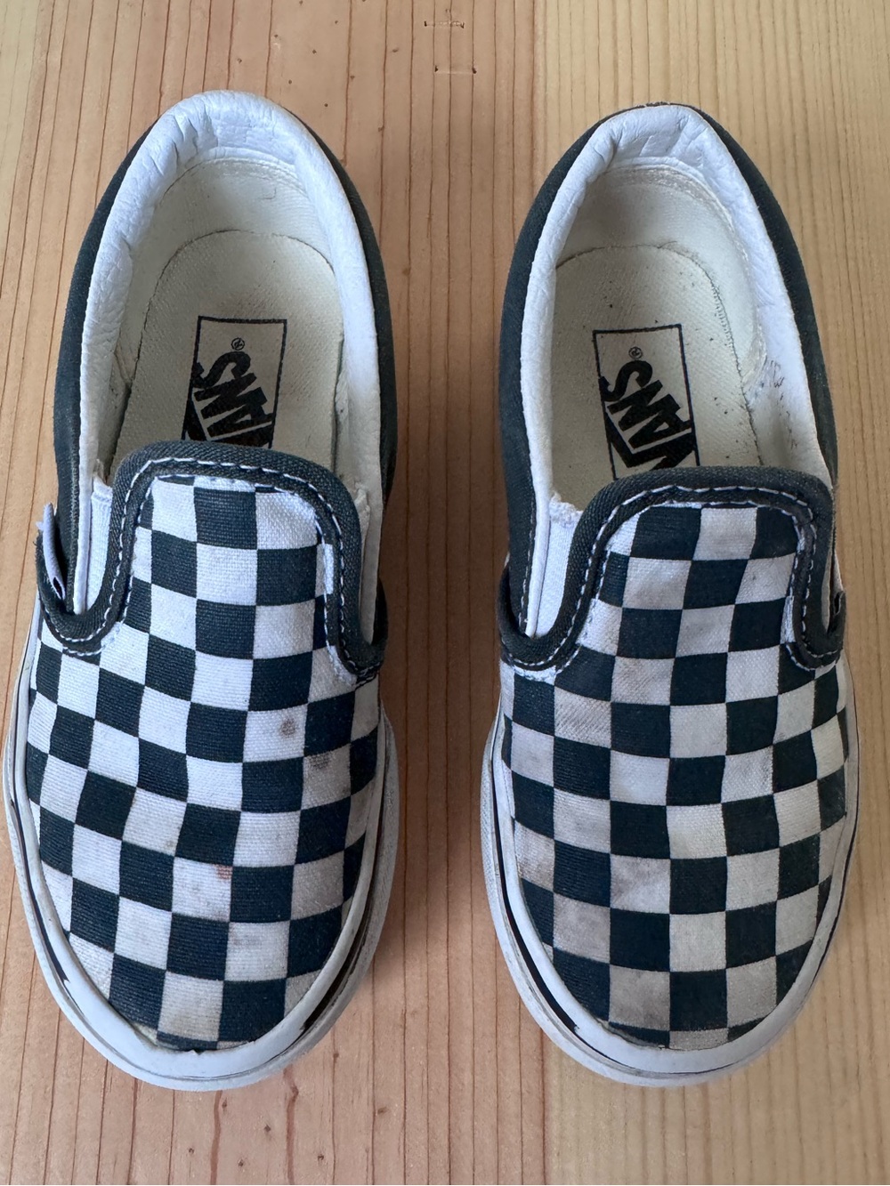 2/$20 Vans Classic Checkerboard Slip On Toddler Shoes Size 10.5